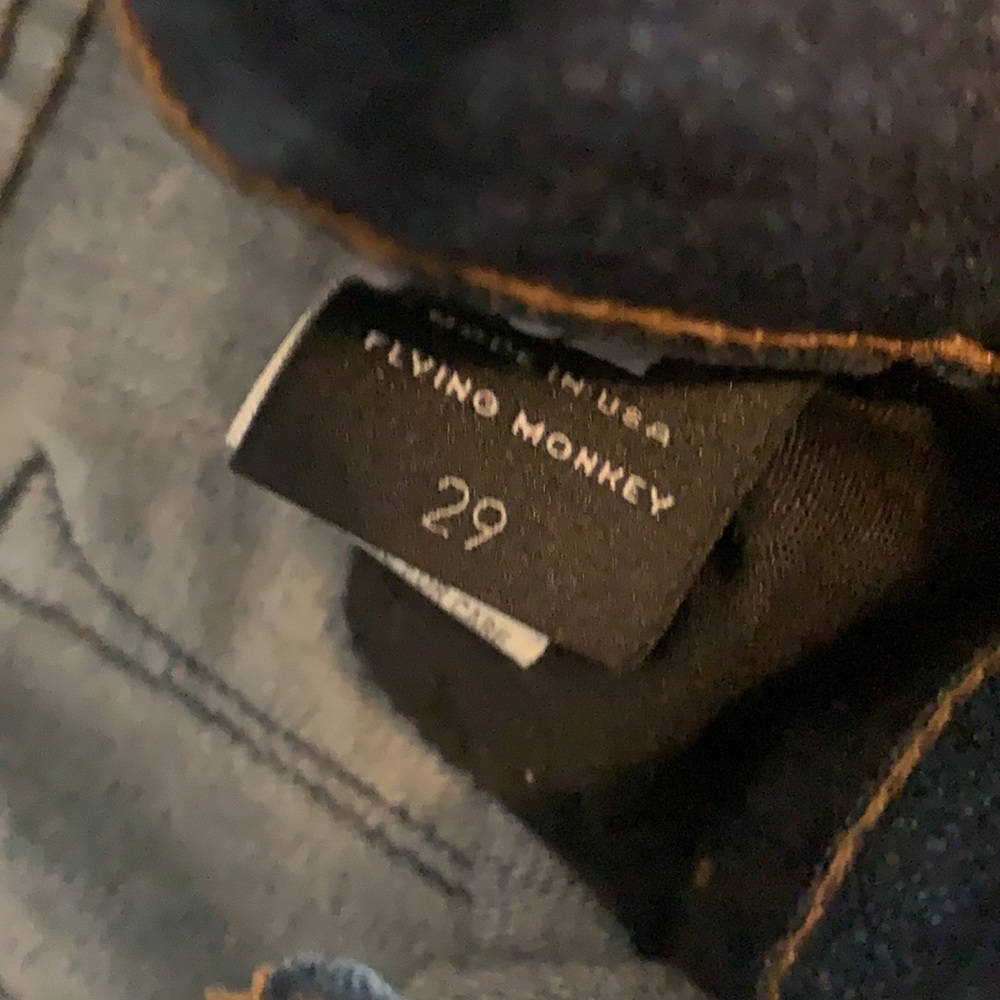 Flying Monkey Jeans W/Patchwork & Distress. Sz 29 - image 3